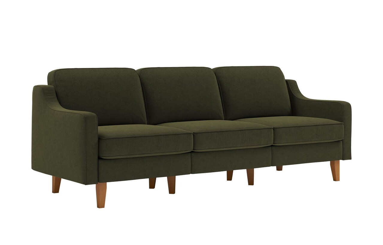Canapea 3 locuri, Atelier del Sofa, 918CMF1172, Otel, Verde ulei / Nuc - imagine 6